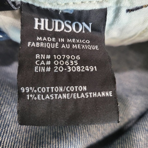 HUDSON JEANS Retail $235 JOEY DENIM EXPOSED ZIP SHORTALL ROMPER SZ Large #418 - Picture 8 of 10